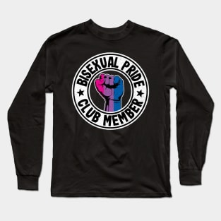 Bisexual Pride Club Member Funny Bi Pride Long Sleeve T-Shirt